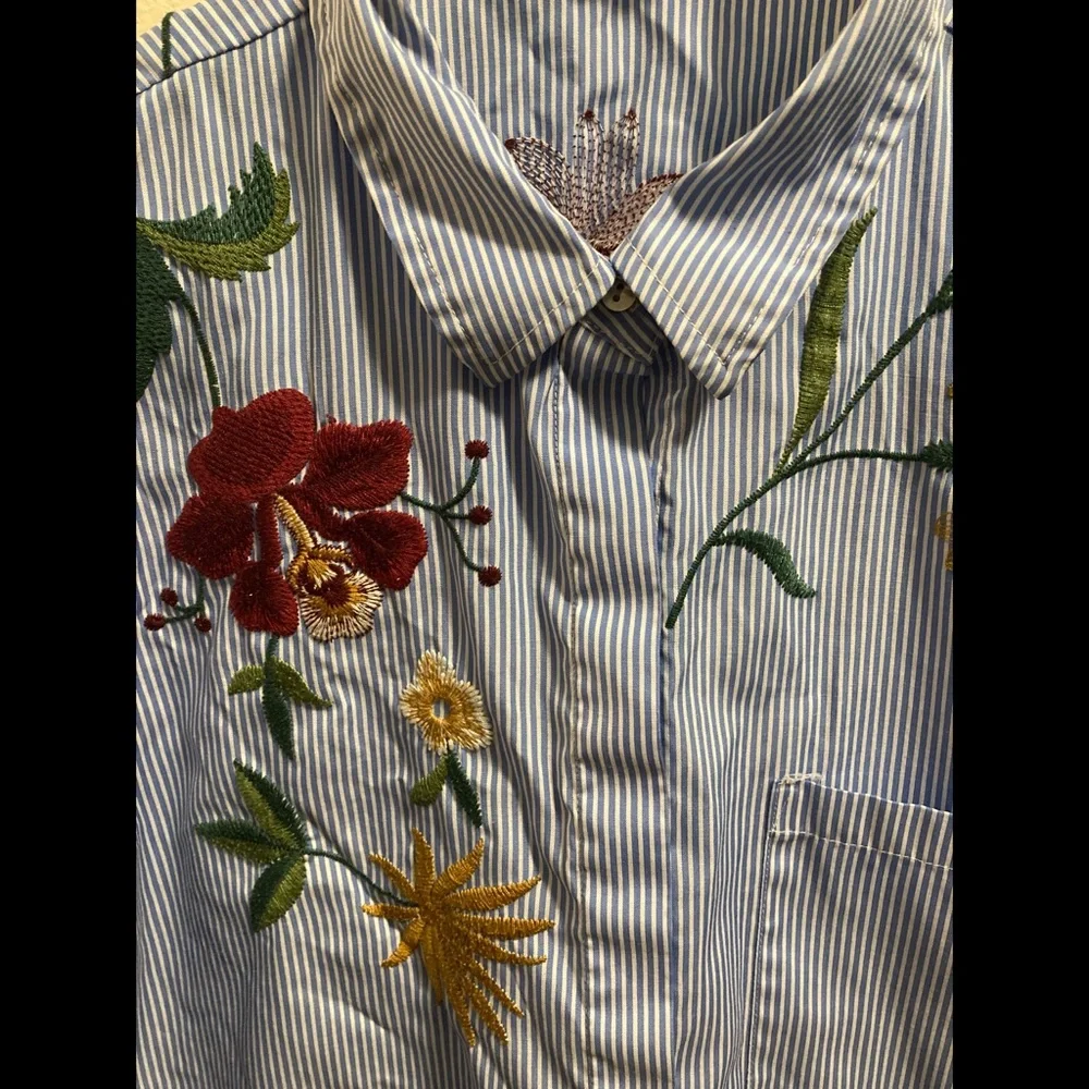 Zara Woman Embroidered Shirt - Picture 13 of 16